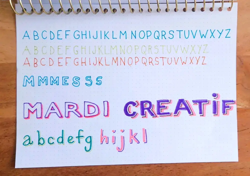 effets 3d en lettering